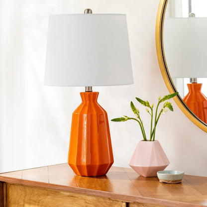 Garrity - 31034 by Livabliss. Made from shade (outside): linen, shade (inside): polyester, body: ceramic, finial: iron, finial: metal, harp: iron in a modern style.