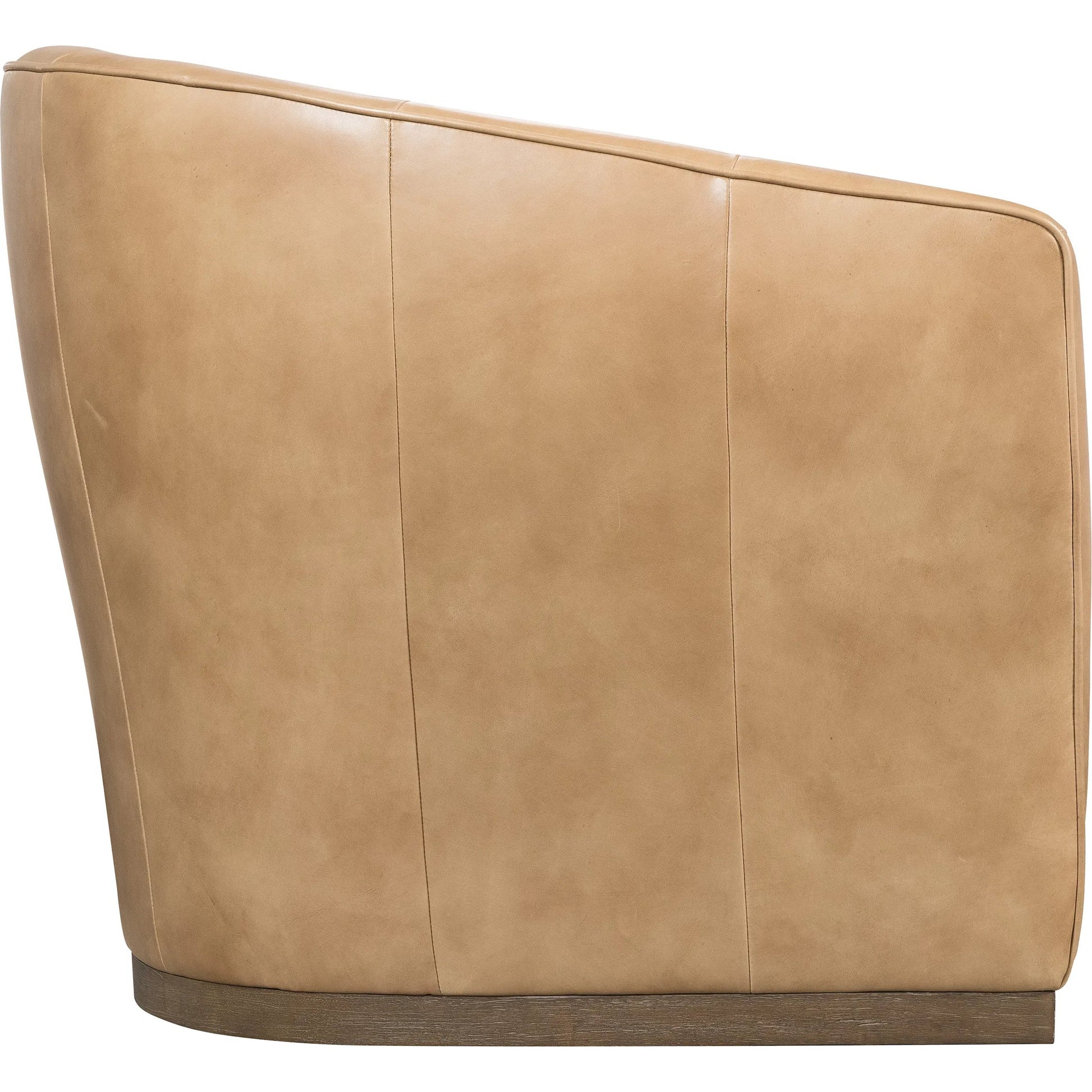Fairfax Swivel Chair by Hooker Furniture in dark wood. Made from leather in a traditional style.