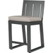 Redondo Outdoor Counter Stool by Sunset West in grays. Made from aluminum in a modern style.