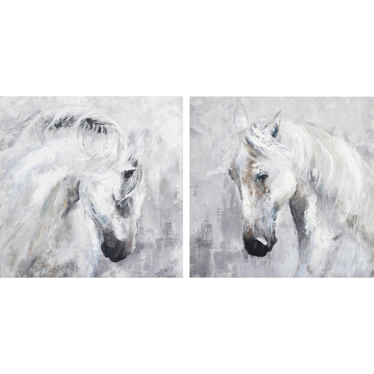 001 SI-2132980 | Primary Silo | Assateague Wall Art - 528612 (Set of 2) by Surya in gray and hand painted. Made from main: canvas, frame: polystyrene in a modern style.