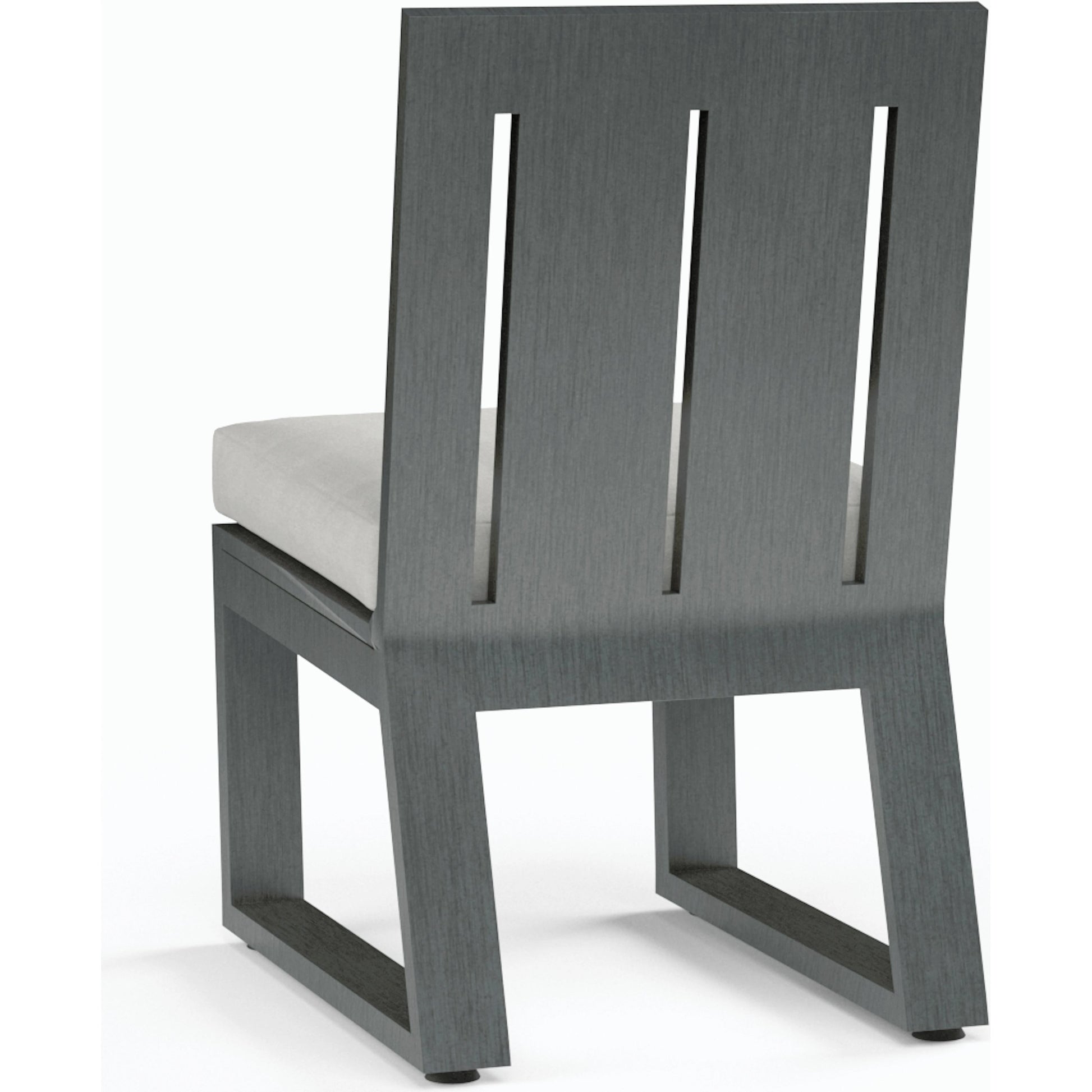 Redondo Outdoor Dining Chair by Sunset West in grays. Made from aluminum in a modern style.