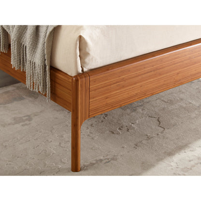 Ventura Platform Bed by Greenington in amber. Made from solid moso bamboo in a modern style.