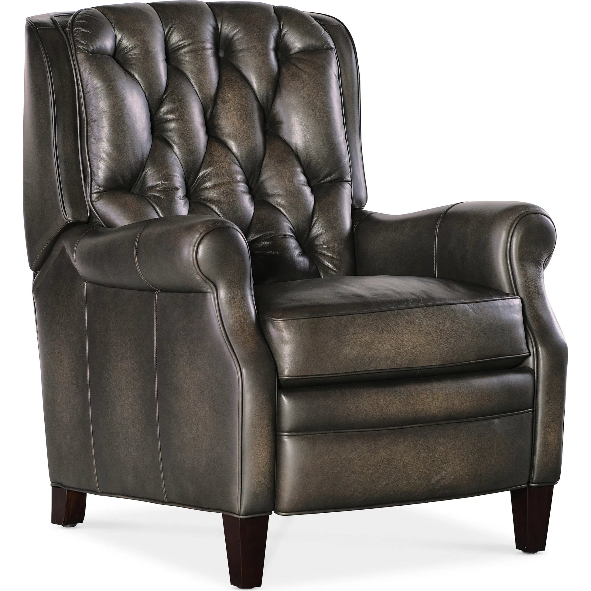 Palmer Press Back Recliner by Hooker Furniture in dark wood. Made from unique in a traditional style.
