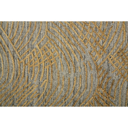 Taunton Transitional Rug - T17T8007 by Thom Felicia by Feizy Rugs in gold, gray. Made from viscose, wool in a unique style.