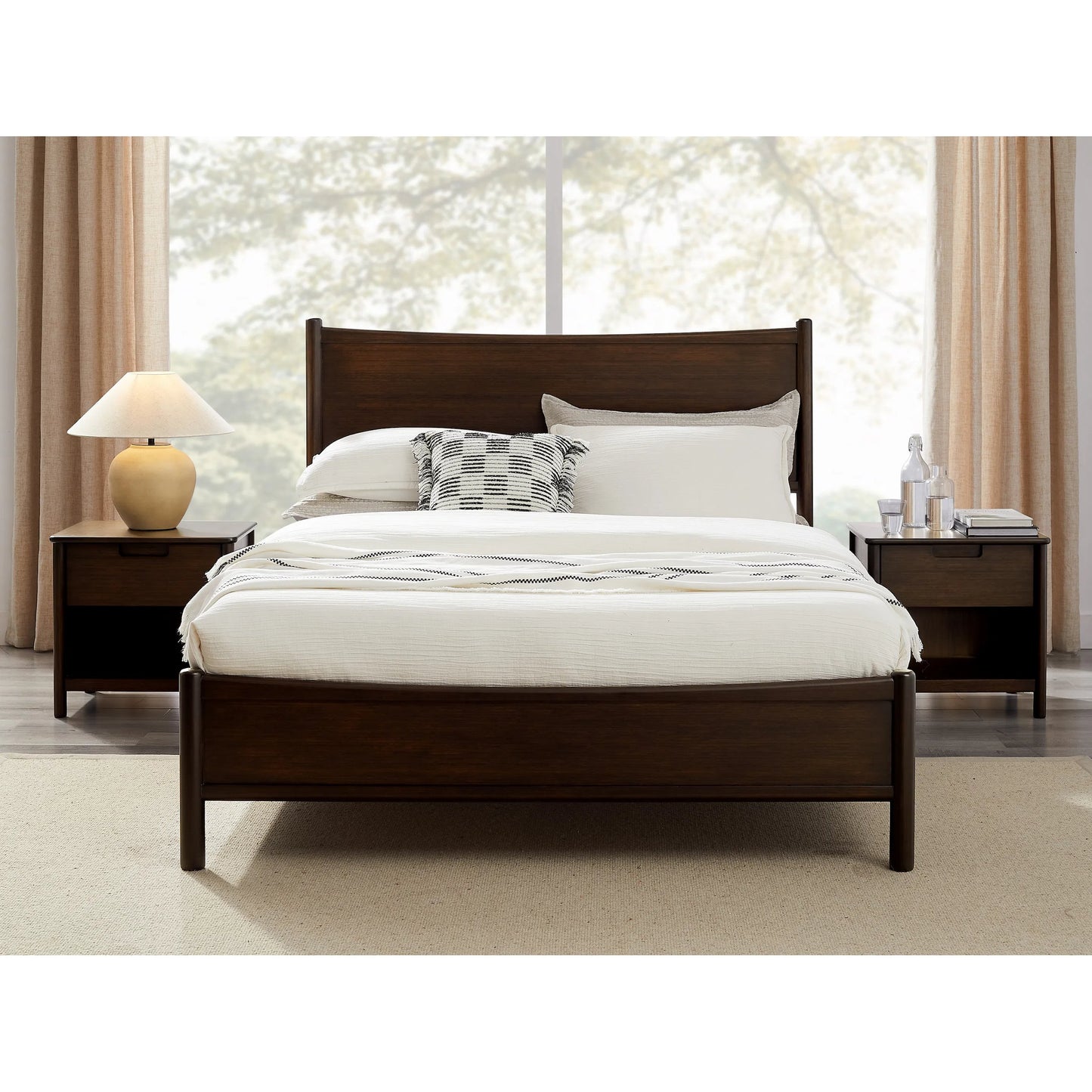 008 SI-2449228 | Lifestyle | Weston Nightstand by Greenington in black walnut. Made from 100% solid moso bamboo in a rustic style.