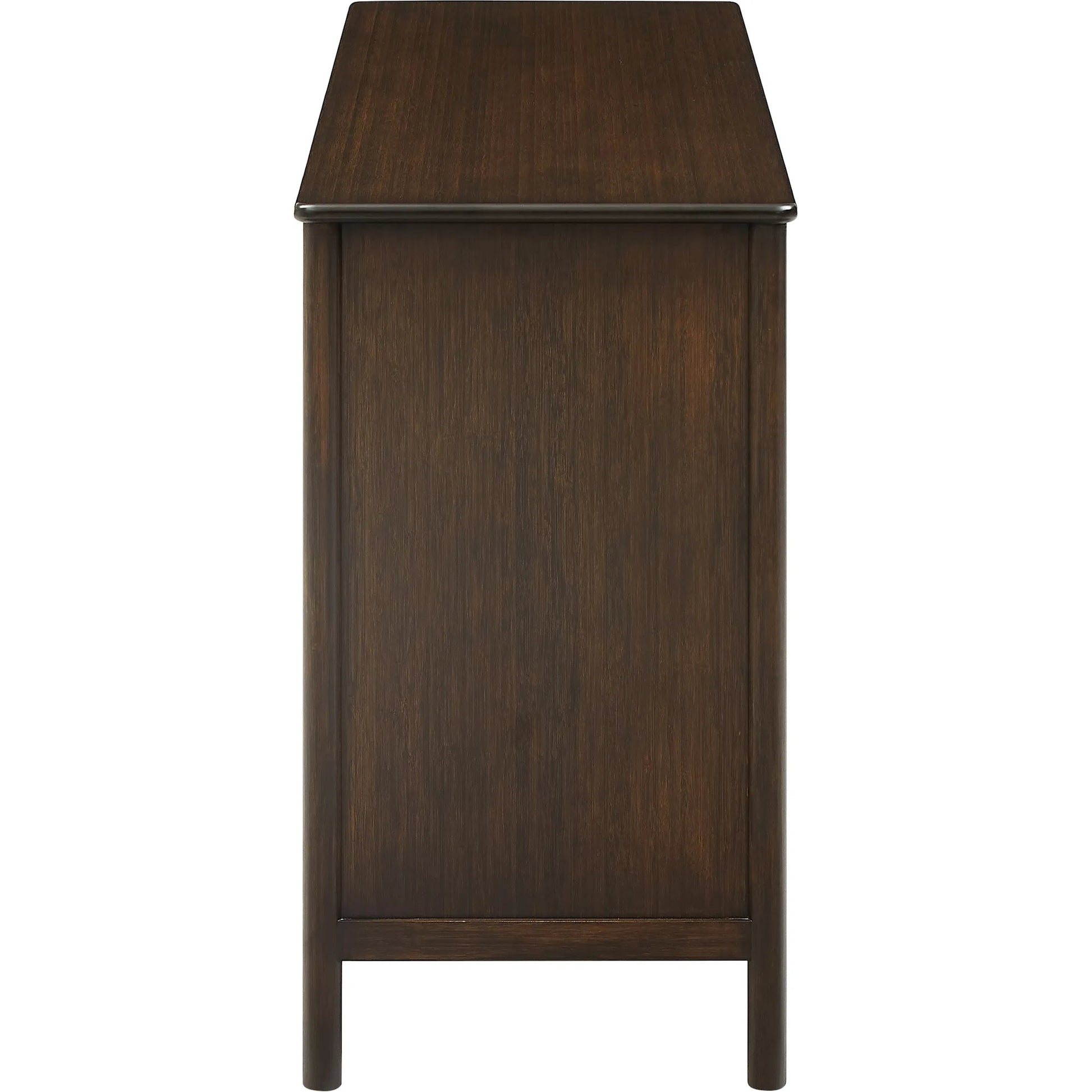 Weston Six Drawer Dresser by Greenington in black walnut. Made from 100% solid moso bamboo in a rustic style.