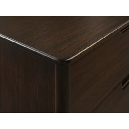 Weston Six Drawer Dresser by Greenington in black walnut. Made from 100% solid moso bamboo in a rustic style.