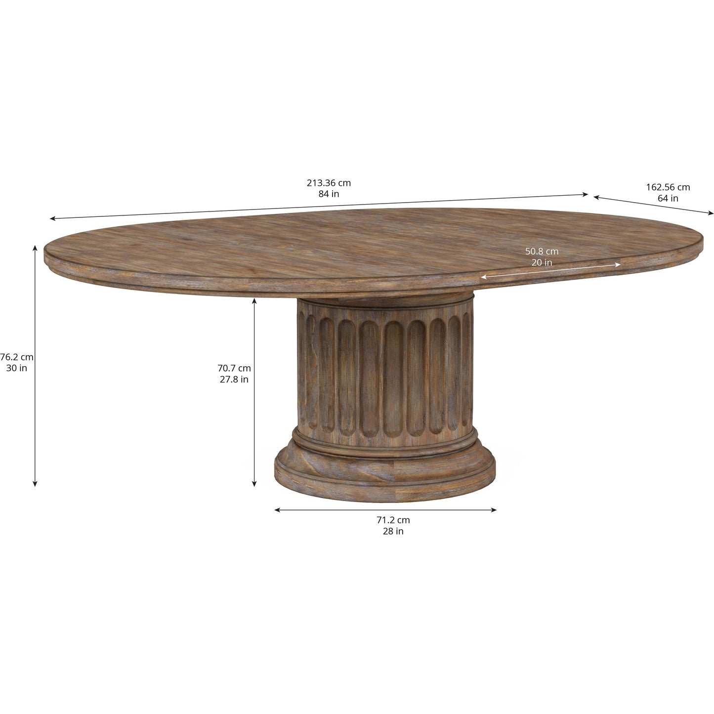003 SI-2064911 | Additional Silo | Architrave Round Dining Table by A.R.T. Furniture in almond. Made from pine solids and veneer, resin in a traditional style.