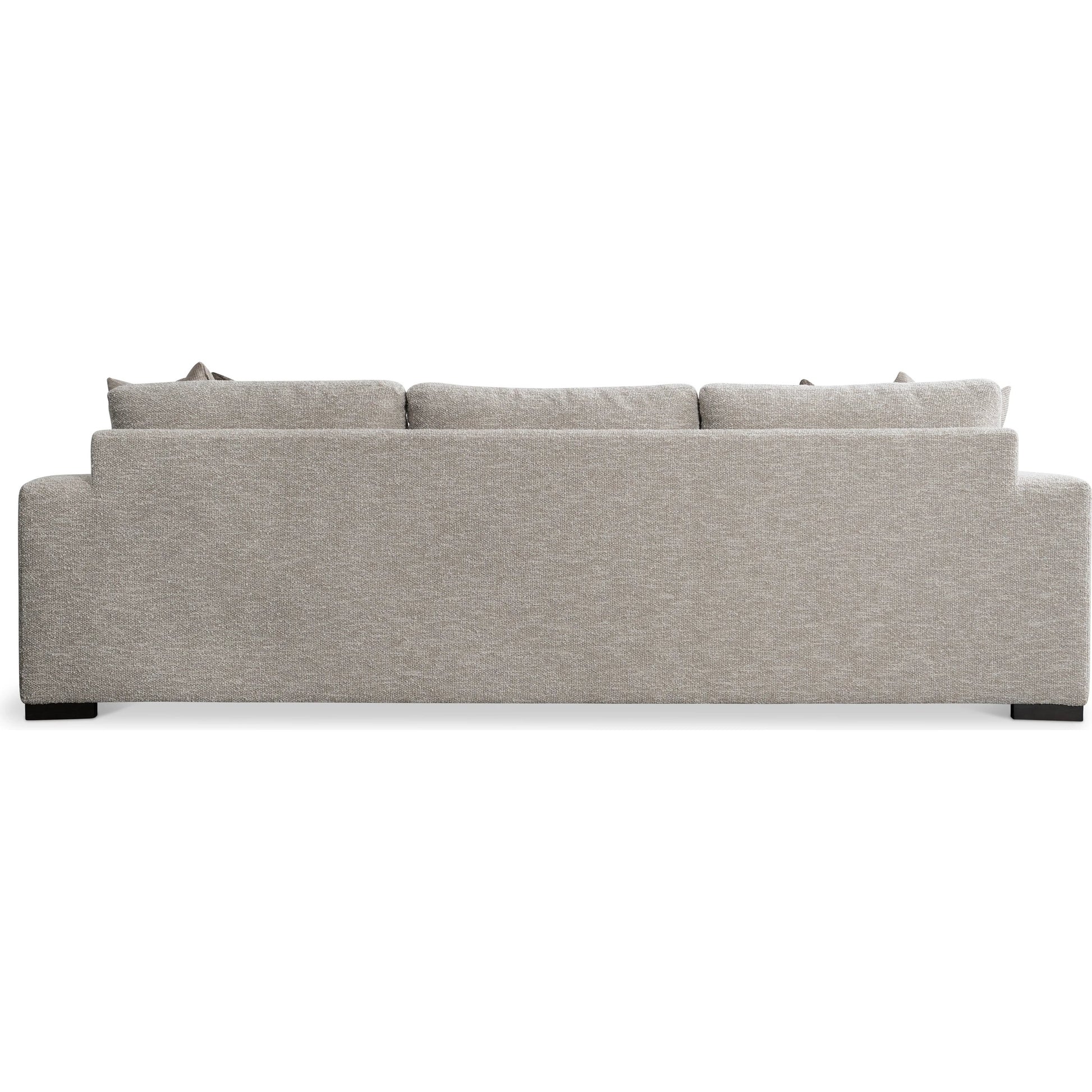 Drew Fabric Sofa by Bernhardt in beige. Made from polyfoam core, virgin polyester fibers, waterfowl feathers, waterfowl down in a transitional style.