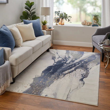 Mandana CME39M0F Rug by Feizy in ivory, blue. Made from polyester, polypropylene in a unique style.