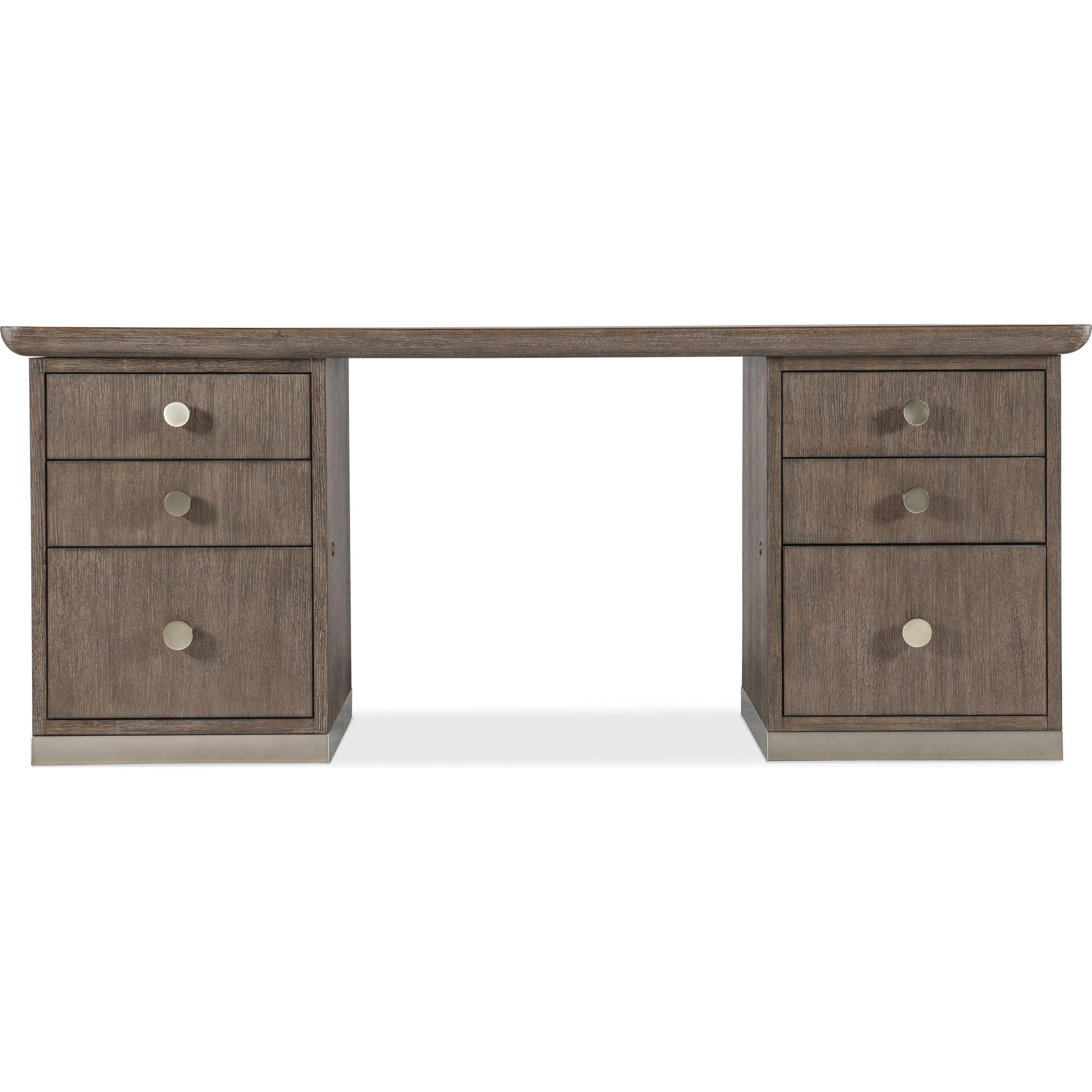 Modern Mood Executive Desk by Hooker Furniture. Made from oak veneers, metal in a modern style.