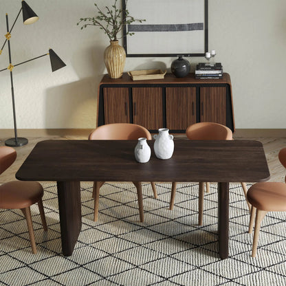 Galaxy Dining Table by LH Imports in brown. Made from mango in a unique style.