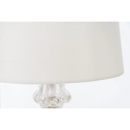 Crystal Flower Lamp by Bradburn Home in clear, antique gold. Made from glass, crystal in a modern style.