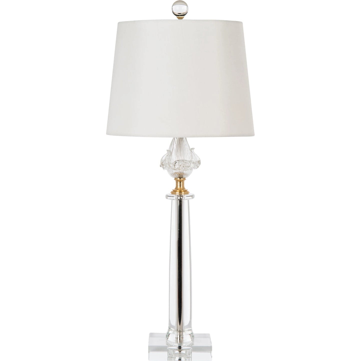 001 SI-1771116 | Primary Silo | Crystal Flower Lamp by Bradburn Home in clear, antique gold. Made from glass, crystal in a modern style.