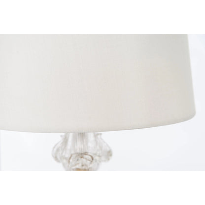 Crystal Flower Lamp by Bradburn Home in clear, antique gold. Made from glass, crystal in a modern style.