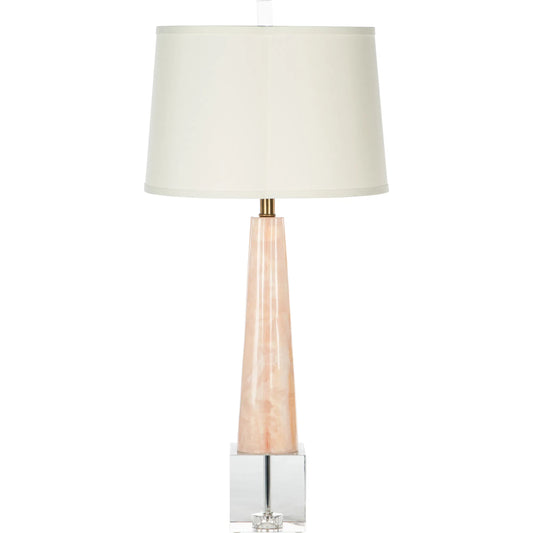 Rose Quartz Lamp by Bradburn Home. Made from quartz in a unique style.