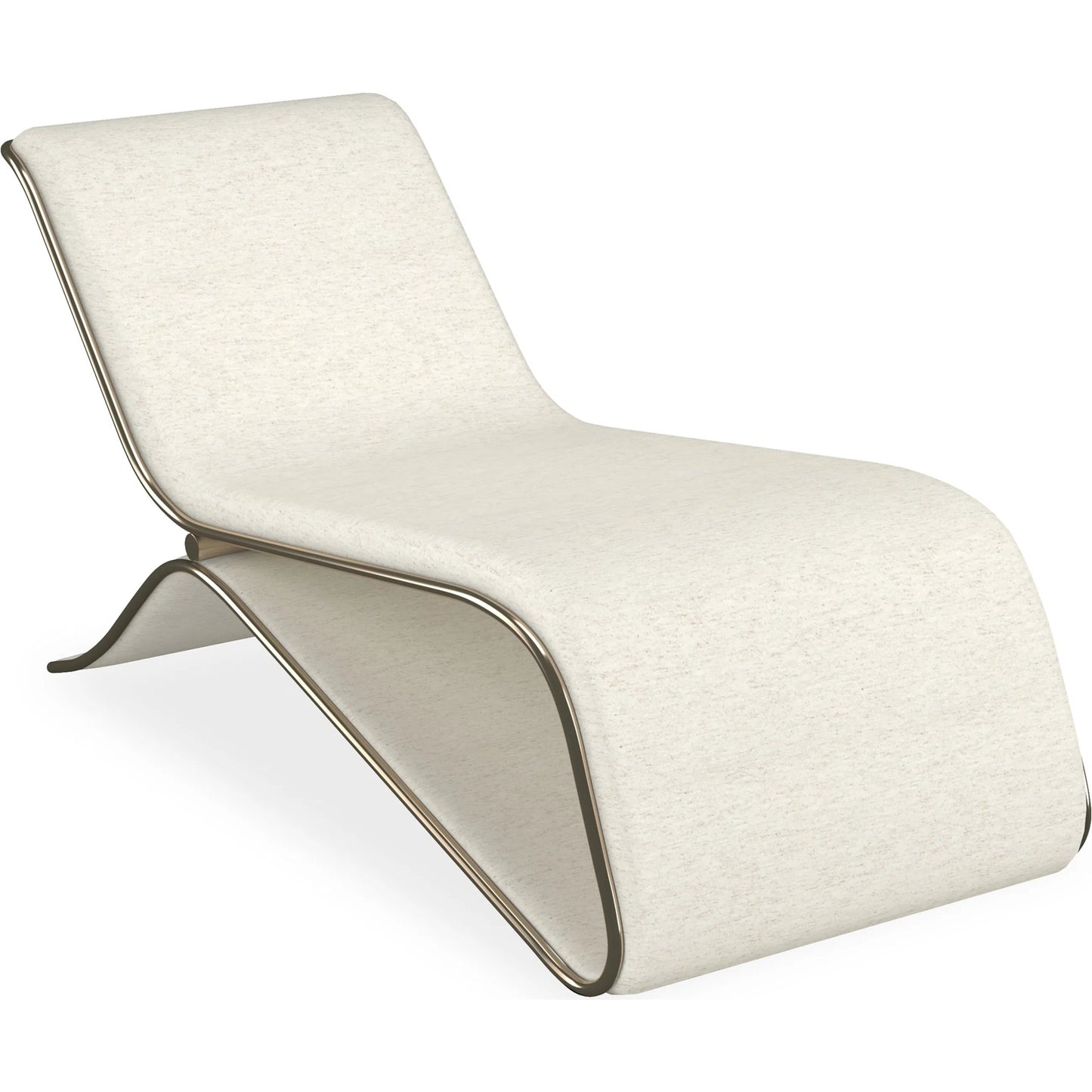 001 SI-2250544 | Primary Silo | Parallax Chaise by Caracole in whisper of gold. Made from metal in a modern style.