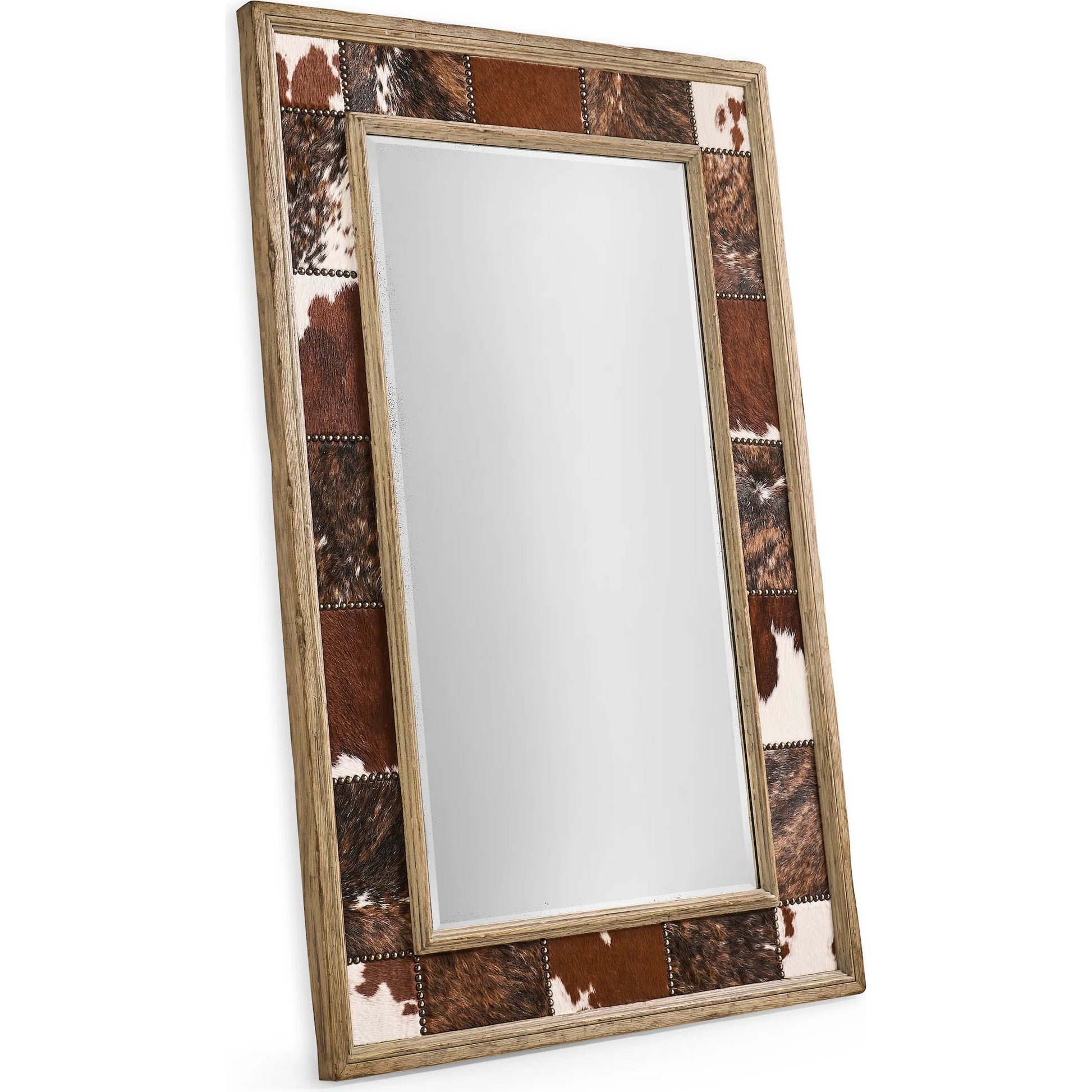 Sagehill Rectangular Hide Mirror by Jonathan Charles in timberon grey oak. Made from oak in a cottage & farmhouse style.