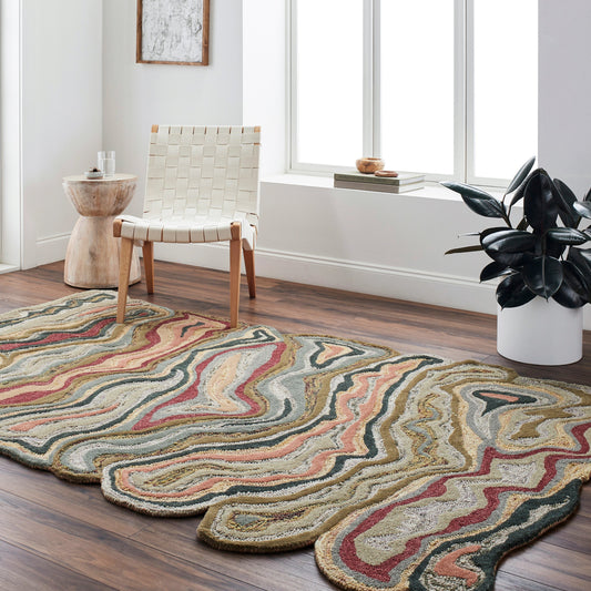 Gypsy Rug - 1362 by Surya in olive gray, midnight green. Made from 100% wool in a unique style.