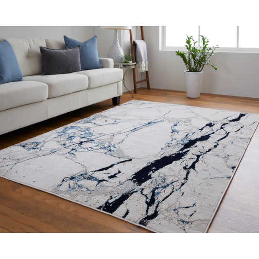 Indio Rug - 39GWF by Feizy in ivory, blue, black. Made from unique in a unique style.