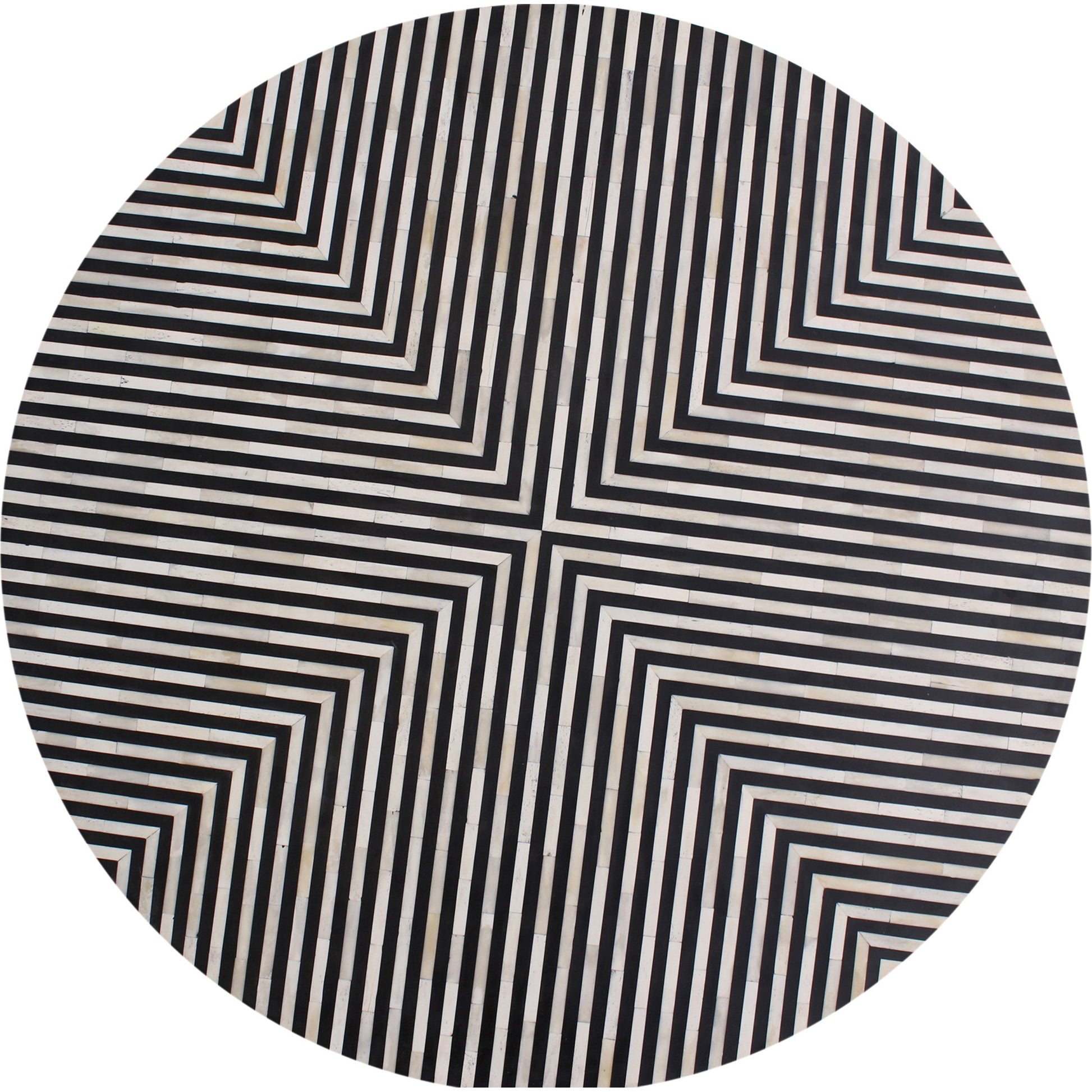Chameau Side Table by Moe's Home Collection in white, black. Made from bone veneer in resin, mdf in a modern style.
