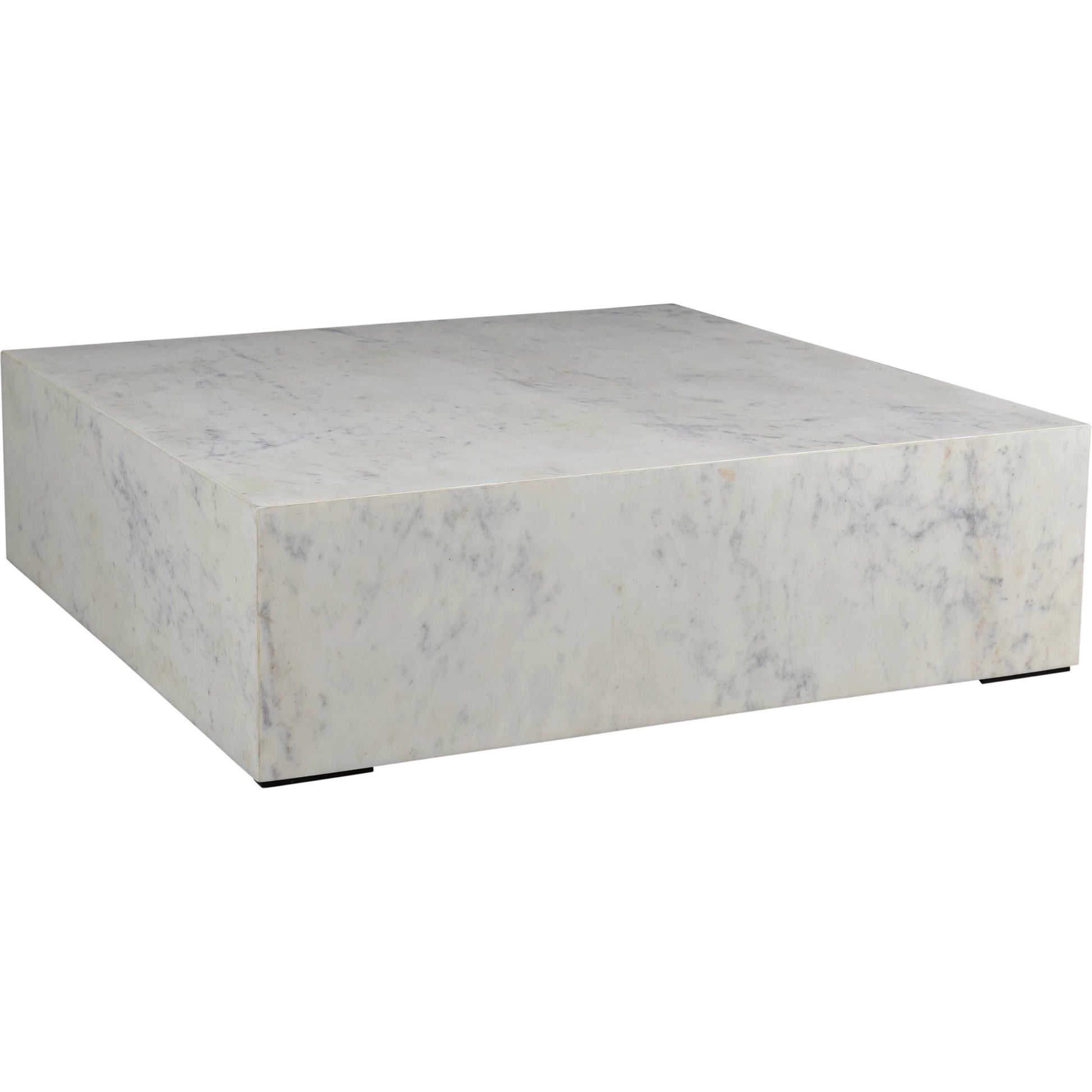 Nash Table by Moe's Home Collection in white. Made from kailashpri white marble in a transitional style.