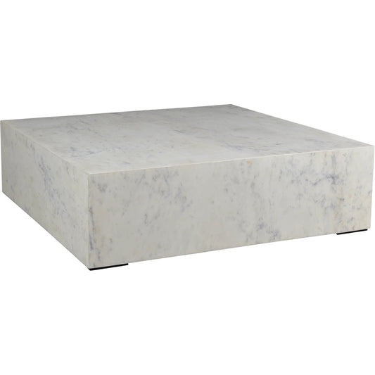 Nash Table by Moe's Home Collection in white. Made from kailashpri white marble in a transitional style.