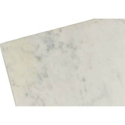 Nash Table by Moe's Home Collection in white. Made from kailashpri white marble in a transitional style.