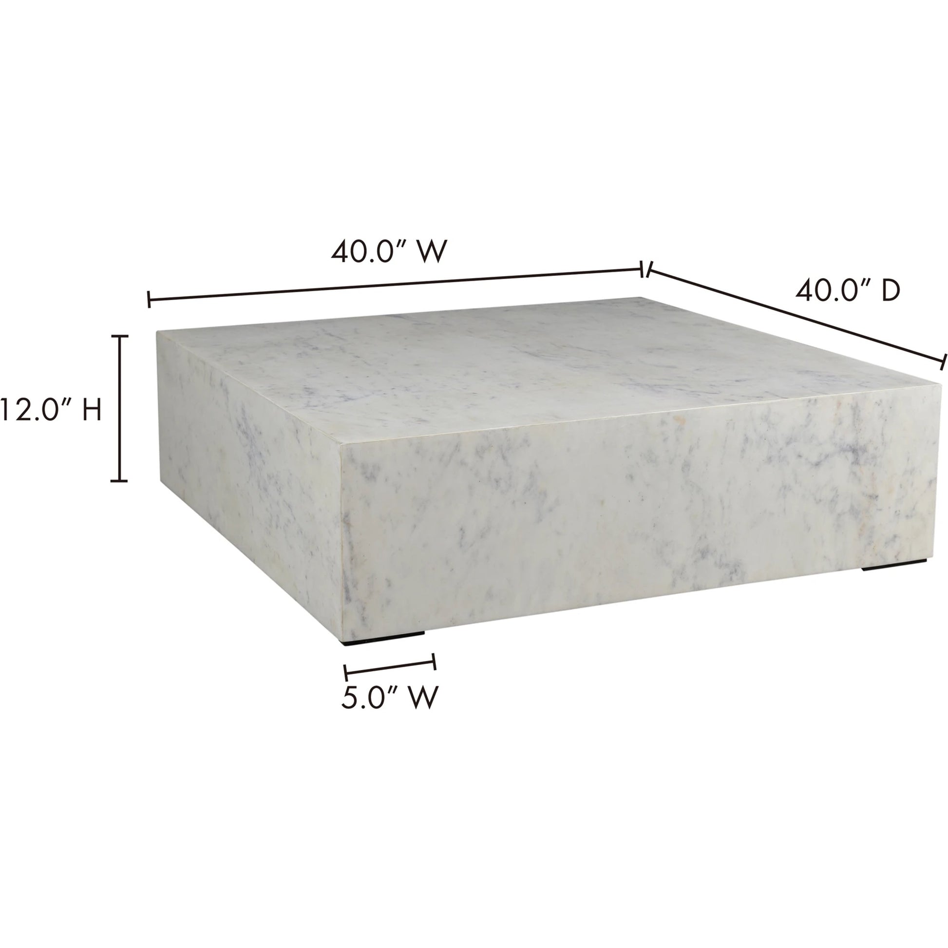 Nash Table by Moe's Home Collection in white. Made from kailashpri white marble in a transitional style.