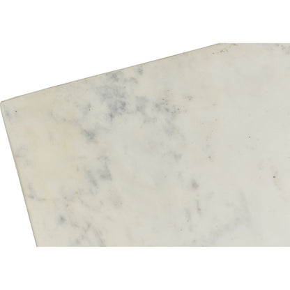 Nash Table by Moe's Home Collection in white. Made from kailashpri white marble in a transitional style.