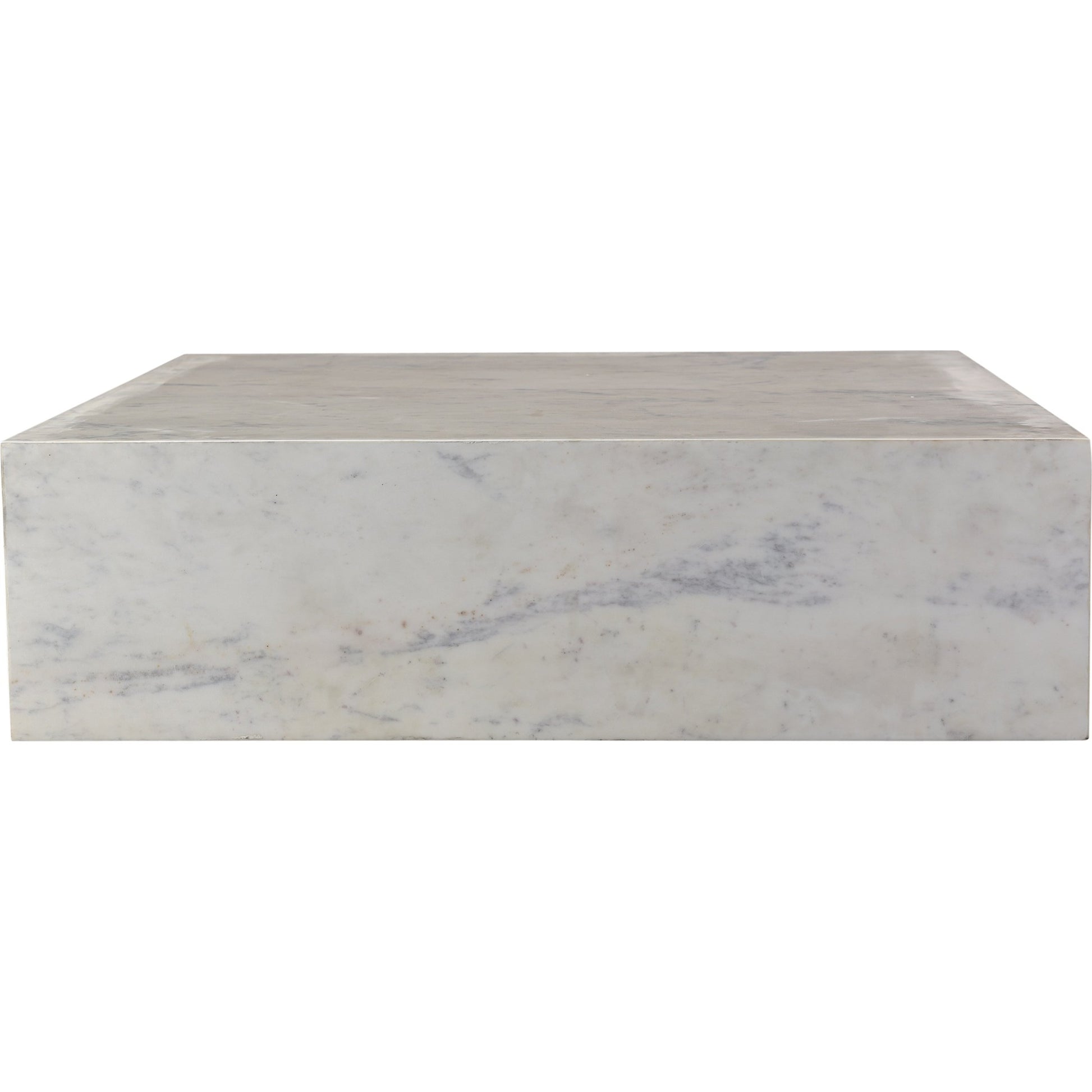 Nash Table by Moe's Home Collection in white. Made from kailashpri white marble in a transitional style.