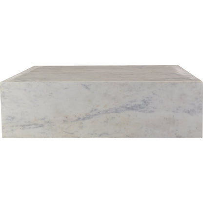 Nash Table by Moe's Home Collection in white. Made from kailashpri white marble in a transitional style.