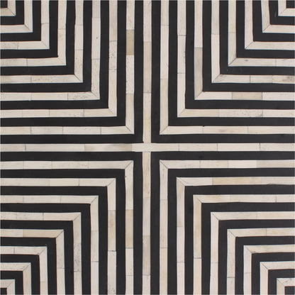 Terning Side Table by Moe's Home Collection in white, black. Made from bone veneer in resin, iron, mdf in a modern style.