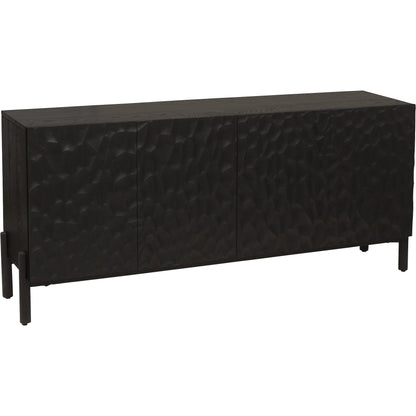 Misaki Sideboard by Moe's Home Collection in carbon. Made from solid oak legs, mdf in a modern style.