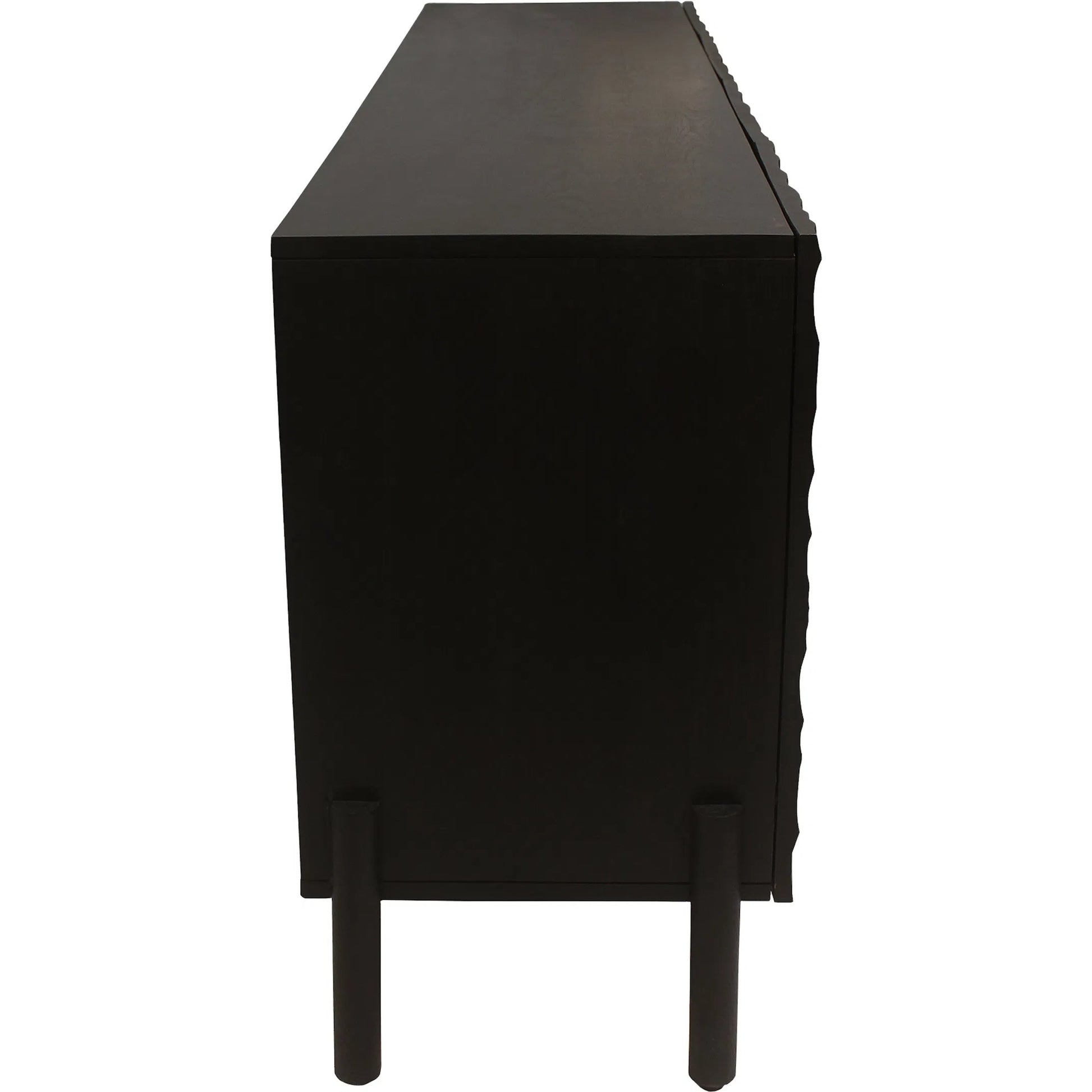Misaki Sideboard by Moe's Home Collection in carbon. Made from solid oak legs, mdf in a modern style.
