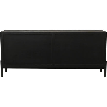 Misaki Sideboard by Moe's Home Collection in carbon. Made from solid oak legs, mdf in a modern style.