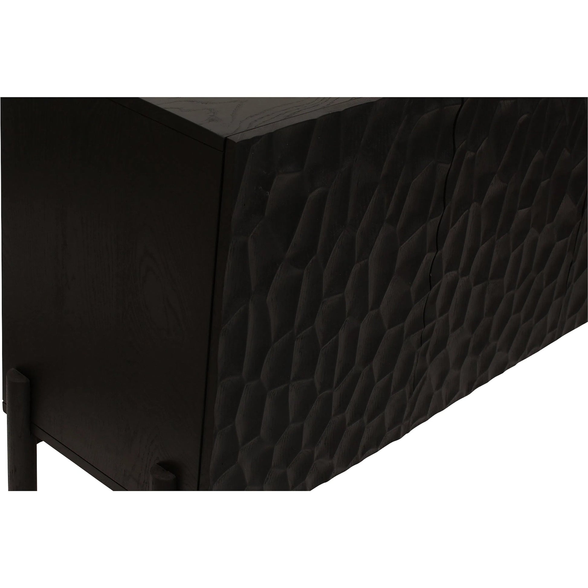 Misaki Sideboard by Moe's Home Collection in carbon. Made from solid oak legs, mdf in a modern style.