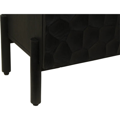 Misaki Sideboard by Moe's Home Collection in carbon. Made from solid oak legs, mdf in a modern style.