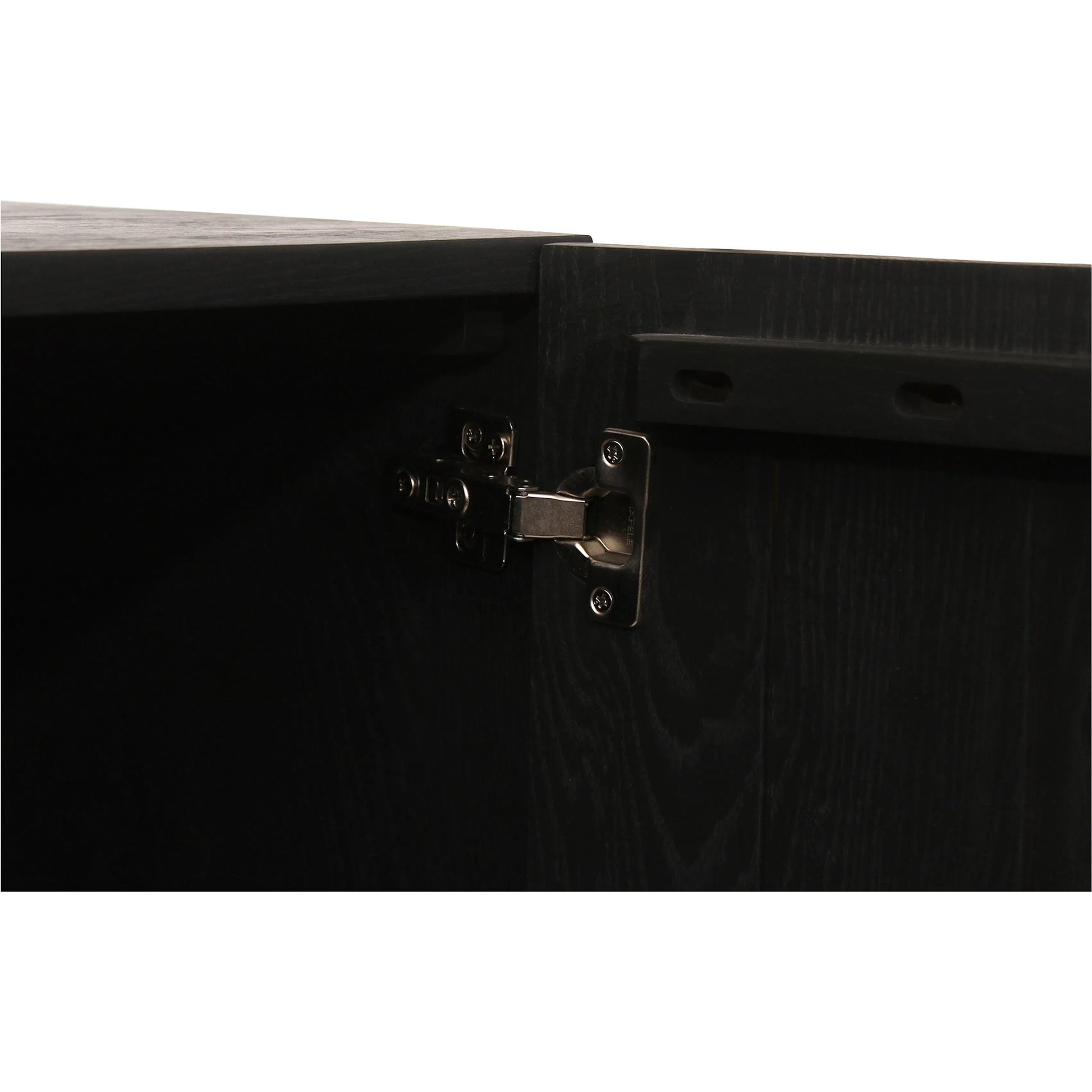 Misaki Sideboard by Moe's Home Collection in carbon. Made from solid oak legs, mdf in a modern style.