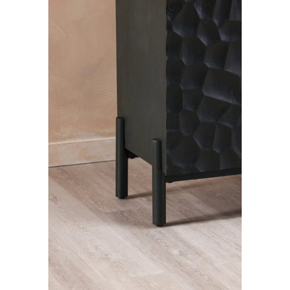 Misaki Sideboard by Moe's Home Collection in carbon. Made from solid oak legs, mdf in a modern style.
