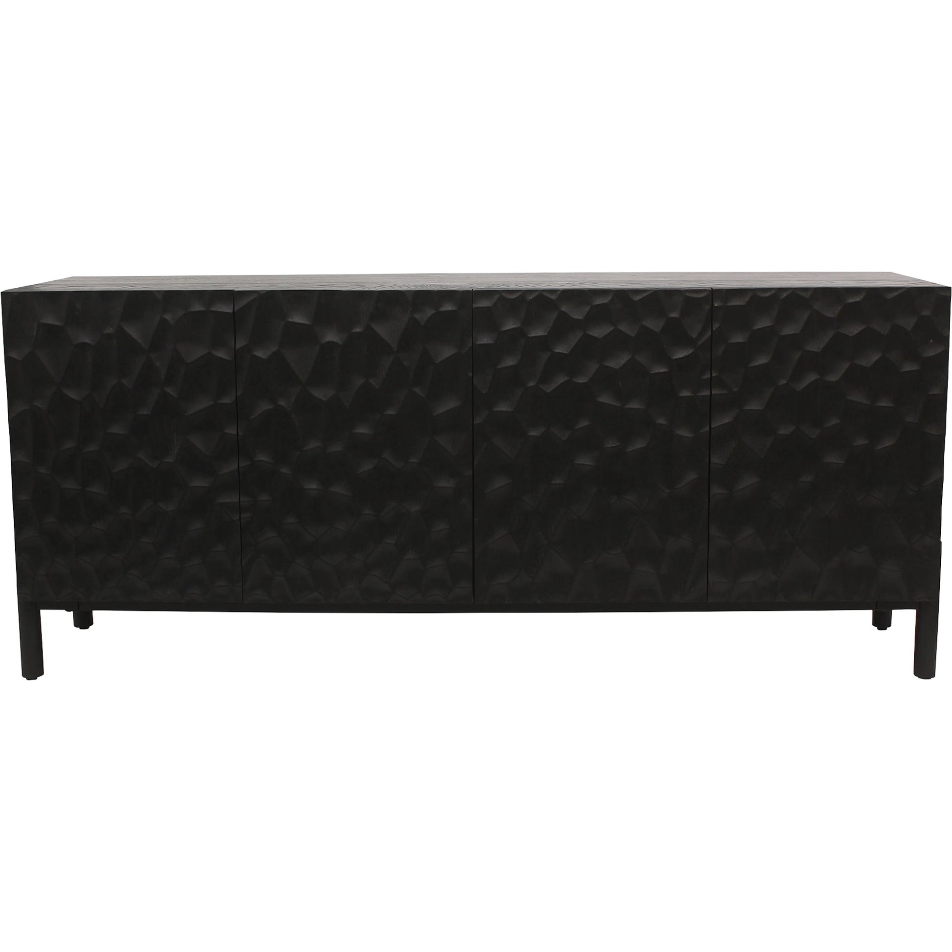 Misaki Sideboard by Moe's Home Collection in carbon. Made from solid oak legs, mdf in a modern style.