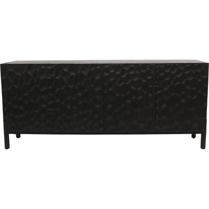 Misaki Sideboard by Moe's Home Collection in carbon. Made from solid oak legs, mdf in a modern style.