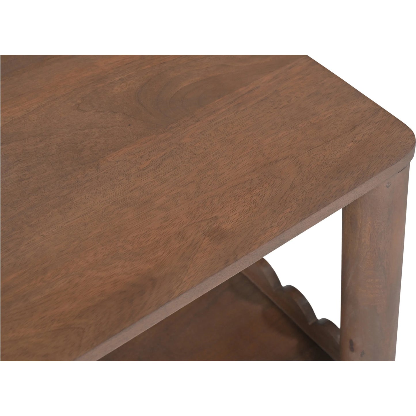 006 SI-2254075 | Closeup | Wiley Side Table by Moe's Home Collection in vintage brown. Made from mango wood in a traditional style.