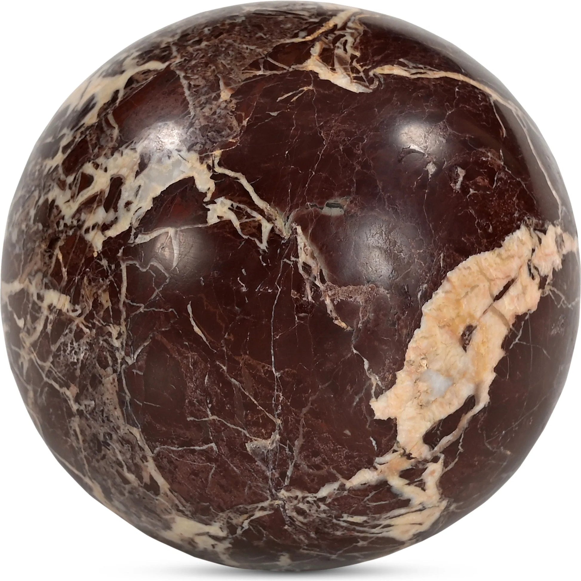 Odessa Sphere Tabletop Accent by Moe's Home Collection. Made from red levanto marble in a modern style.