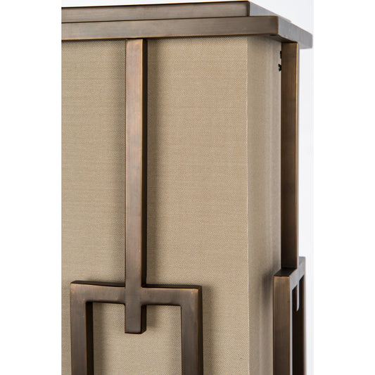 Compass Landing Lamp by Bradburn Home in dark bronze. Made from metal in a unique style.