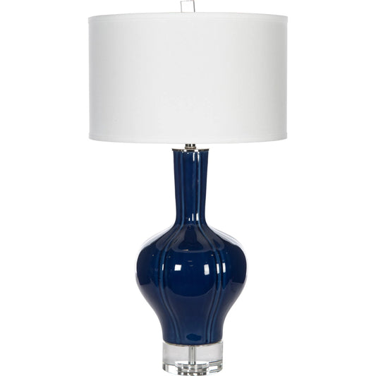 Belair Blue Lamp by Bradburn Home. Made from ceramic in a unique style.