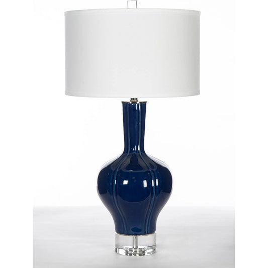 Belair Blue Lamp by Bradburn Home. Made from ceramic in a unique style.