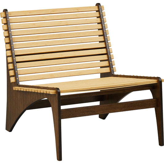 Zen Lounge Chair by Greenington in black walnut. Made from 100% solid moso bamboo in a unique style.