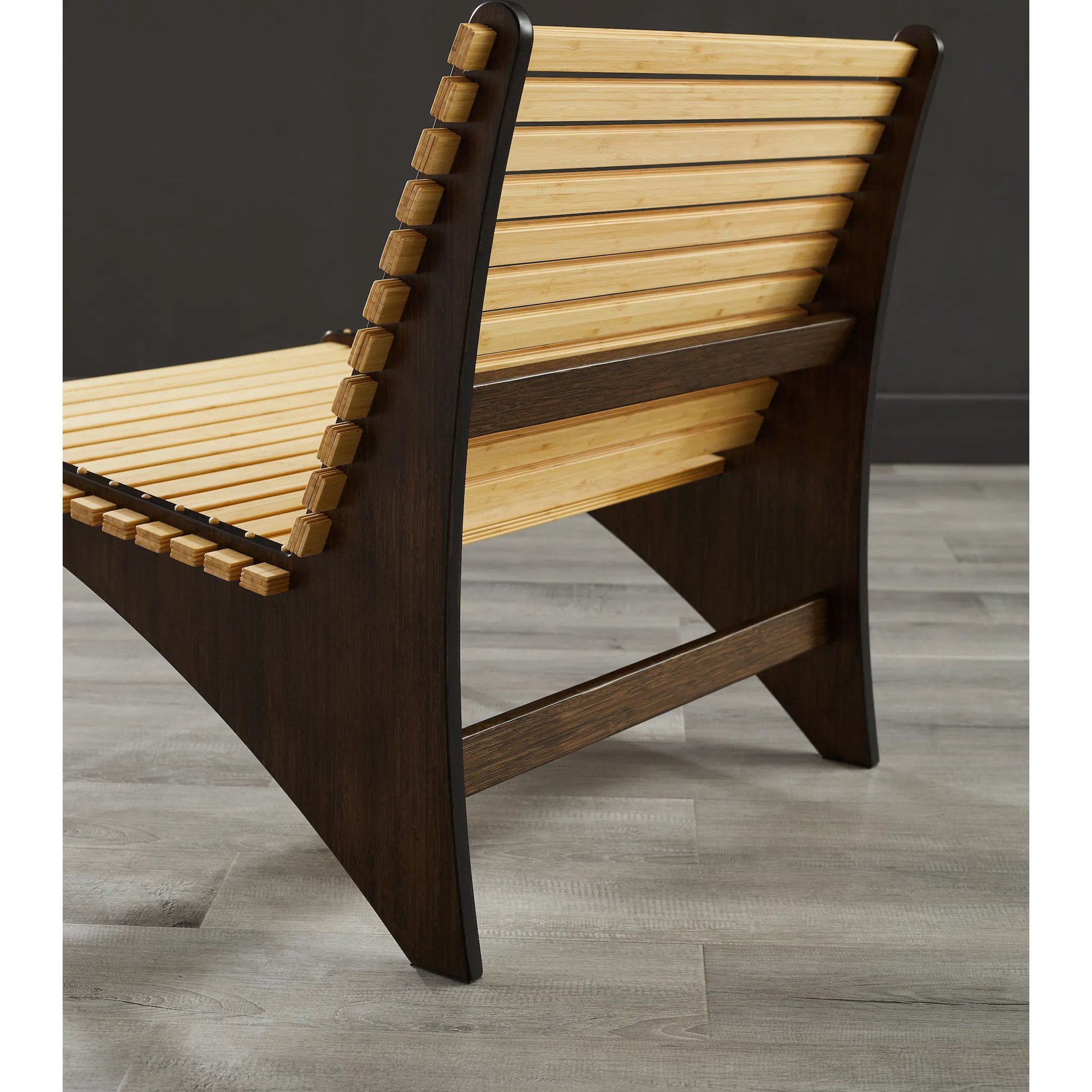 Zen Lounge Chair by Greenington in black walnut. Made from 100% solid moso bamboo in a transitional style.