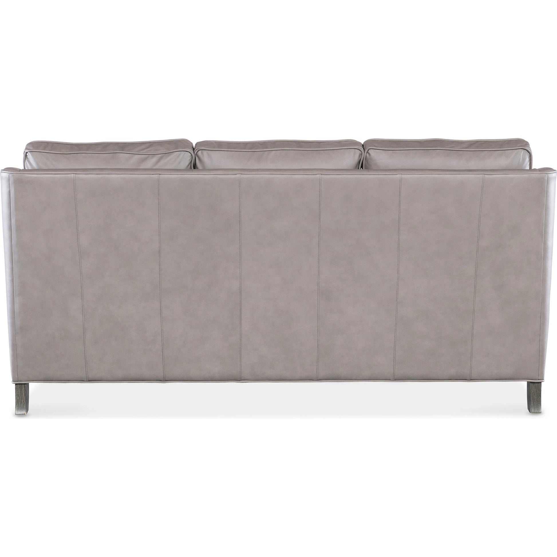 Christopher Sofa by Bradington-Young by Hooker Furniture in stone. Made from leather in a unique style.